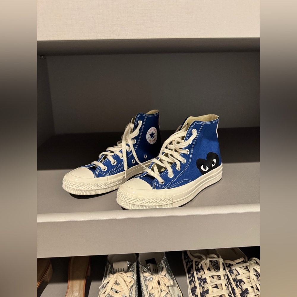 Comme des Garçons PLAY x Converse Chuck 70 High Blue Quartz sneakers